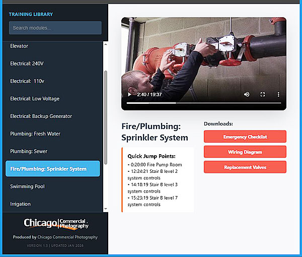 Construction Turnover Video Menu System